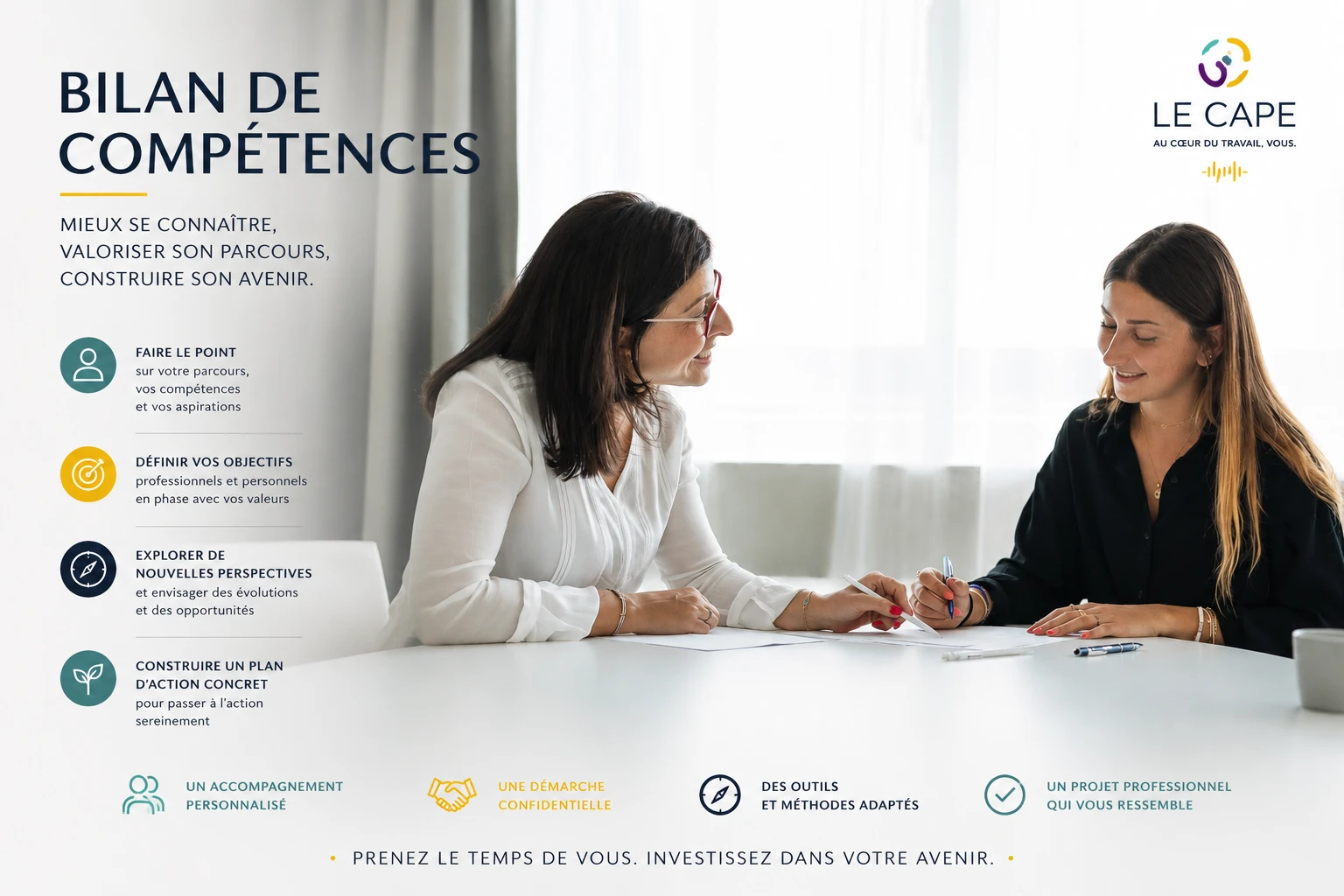 Bilan de compétences Le Cape : mieux se connaître, valoriser son parcours, construire son avenir